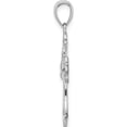 thumbnail image 2 of 14K White Gold Polished Cross With Dove Charm (31 X 18) Made In United States m1382w, 2 of 5