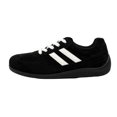 thumbnail image 2 of EKVAHL Women's Orthopedic Retro Sneakers, Non‑Slip Faux Suede Striped Tennis Shoes, Street Daily Casual Walking Shoes Black, 2 of 5