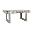 thumbnail image 2 of East at Main Distressed Coconut Shell Rectangle Coffee Table, White, 2 of 7