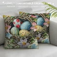 thumbnail image 3 of Happy Easter Hunny Bunny Throw Pillow Covers, Inch Easter Eggs Rabbit Bule Cushion Case Decoration for Sofa Couch Set of, 3 of 5