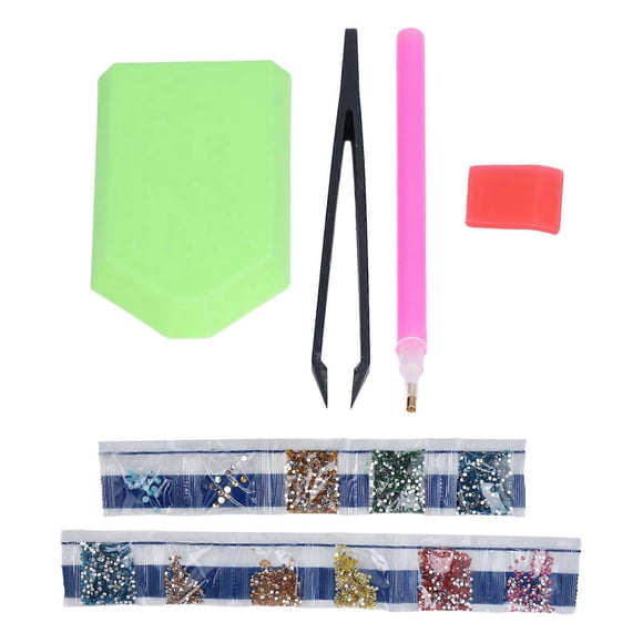 Rhinestone Painting Large Blue Flower Shape 5D HD Long Stem Storage Beauty DIY Rhinestone Painting