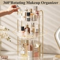 thumbnail image 5 of Kisportee 360° Rotating Makeup Organizer, 3 Tier Adjustable Makeup Storage, Clear Makeup Organizer for Vanity for Bathroom, Bedroom, Dresser, Kitchen, Countertop, 5 of 13