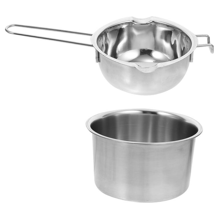 New 2 Pack Double Boiler Pot Set Stainless Steel Melting Pot For Melting  Chocolate Soap Wax Candle Making 600Ml And 1600Ml - AliExpress