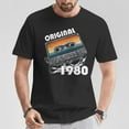 thumbnail image 2 of 1980 Original Classic Cassette T-Shirt for Men – Vintage Retro Graphic Tee, Classic 80s Style Cassette Tape Design, Music Lover Shirt, Gift for Men Born in 1980, Timeless Audio Apparel, 2 of 3