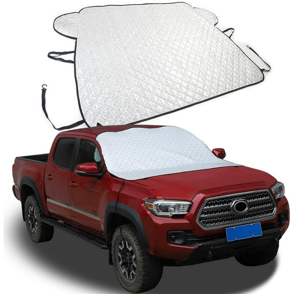 TINKI Windshield Snow Cover Compatible with Toyota Tacoma 2015-2023 , Waterproof/Windproof/Dustproof/Sun Protection/Snow protection/Car Windshield Cover