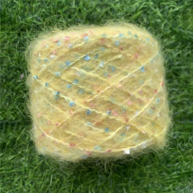 Xiao Hua Hilo acrílico de felpa suave y elegante para hacer pelo de muñecas, tejer a ganchillo y fieltrar con aguja | Bobinas de pelo rizado de lana de oveja cardada, mecha (100 g, A72)