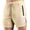 Khaki, variant on Vedolay Shorts For Men Mens Cotton Shorts Casual Print Slim Fit Drawstring Waist Trousers,Gray M