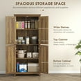 thumbnail image 4 of HOMCOM 72" Freestanding Kitchen Pantry, Buffet Cabinet, Brown, 4 of 10