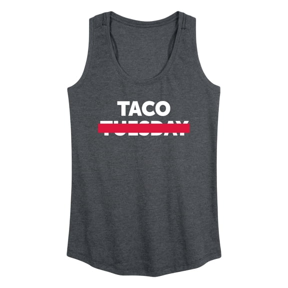 Instant Message - Taco Tuesday Crossed Out - Women's Racerback Tank Top