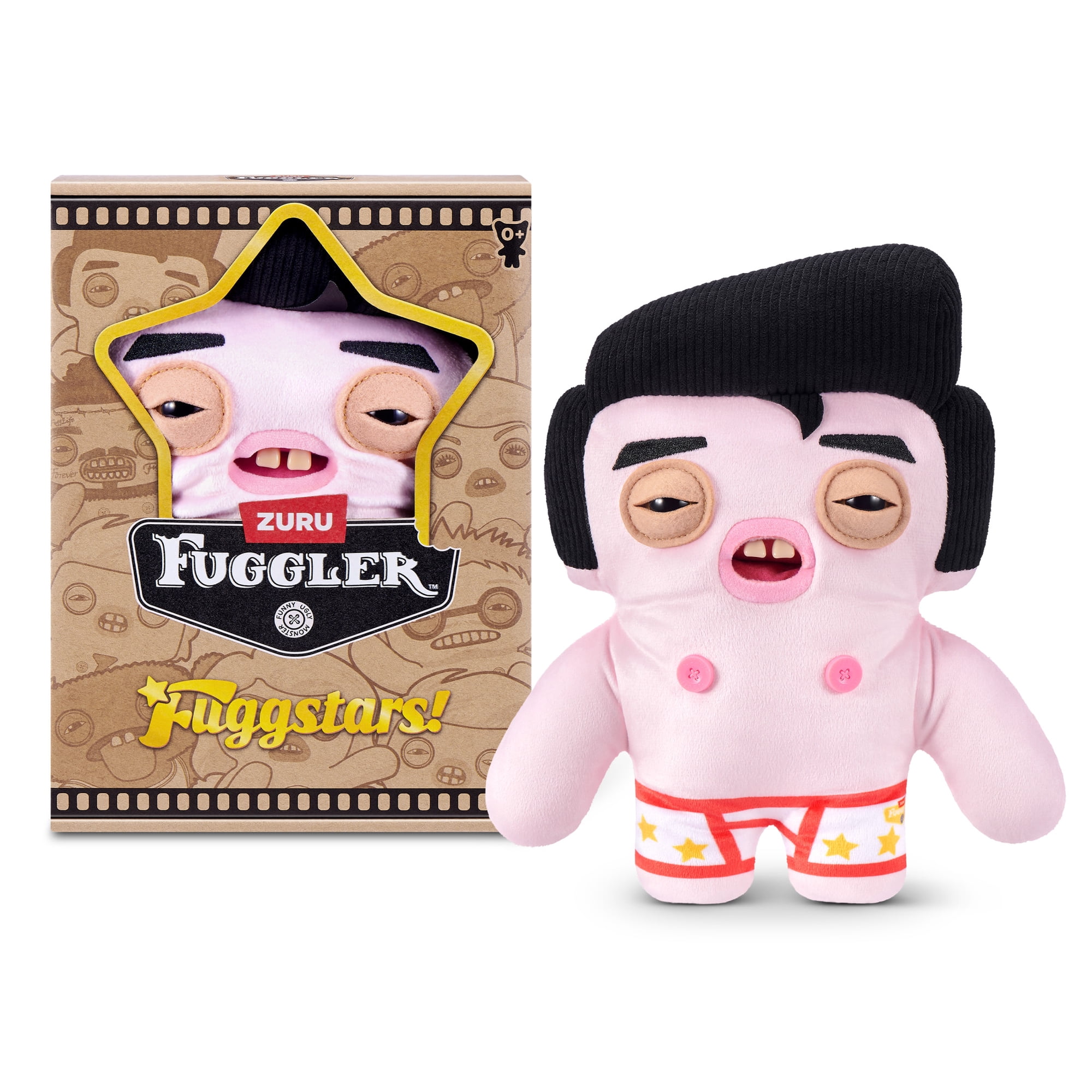 Fuggler Fugg Stars 9 inch (Greazee), Funny Ugly Monster Stuffed Animal Toy by ZURU