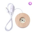 thumbnail image 2 of YAOMOBB Light Base Minimalistic Figure Display Stand USB Port Illuminated Oak Lamp Base for Wide Application, 2 of 6