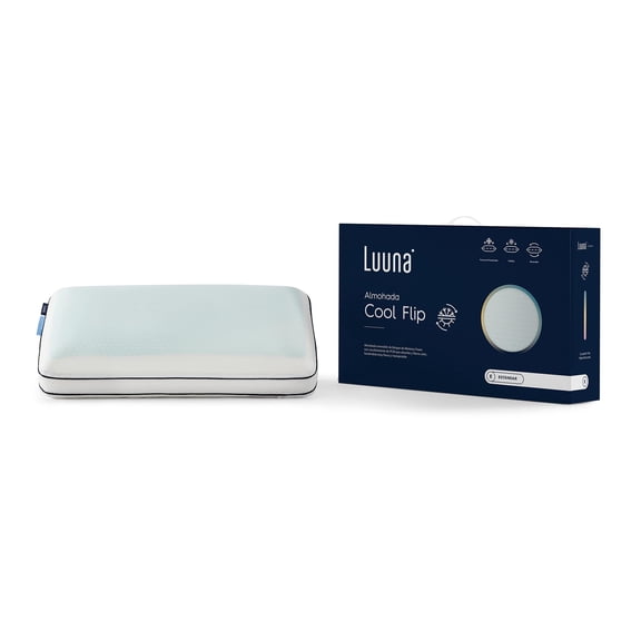 Luuna Almohada Cool Memory Gel con Infusi&oacute;n de Microc&aacute;psulas de Gel, Est&aacute;ndar, Reversible con un Lado C&aacute;lido y Otro Fresco para Cada &Eacute Luuna NA