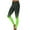Black+neon Green, variant on Girl's Slim Two Tone Workout Full Length Yoga Pants (XS, Black+Neon Green)