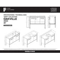 thumbnail image 6 of Fine Fixtures Oakville 48 in. W x 18 in. D x 33 in. H Bathroom Vanity in Mild Grey Oak with White Ceramic Sink - Black hardware, 6 of 6