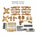 thumbnail image 2 of RC Vehicle Front Rear Swing Arm Model Truck Bearings durable and solid; Steering Cup Upgrade Part Set Replacement for Wltoys 44010 144001 144002 Gold, 2 of 8