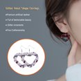 thumbnail image 4 of Sonducket Pendientes de cuero en forma de corazón, colgante de oreja, aro exagerado, pendiente colgante hueco, regalo del Día de San Valentín, favores Ropa, zapatos y accesorios Miscelánea tipo 5 Sonducket AP010114-05, 4 of 6