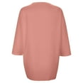 thumbnail image 5 of SNKSDGM Easter Shirts Going Out Tops for Women Long Sleeve Women's Fashion Spring and Summer Solid Color Button V Neck 3/4 Sleeve Casual Breathable T Shirt Top (2) Women's Tops Short Sleeve V Neck, 5 of 7