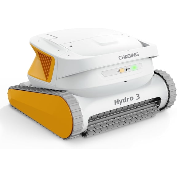 CHASING Hydro3 Cordless Robotic Pool Cleaner, 200Min Runtime 11000mAh, 320L/min Strong Suction, Wall Climbing & Waterline Cleaning, 4.1L Large Filter for Inground/Above Ground Pools