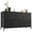 Black, variant on JIOABL Modern Dresser with Fabric 5-Drawer, Metal Frame, Ideal for Bedroom Storage, Black