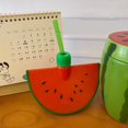 thumbnail image 2 of PEONAVET A Cup Fruit Watermelon Cup Shaped Straw Cup Plastic Beverage Milk Tea Cup, 2 of 3