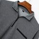 thumbnail image 4 of Blusa y camisa de manga larga con cuello vuelto para hombre, informal, de moda, con media cremallera y bolsillo., 4 of 7