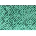 thumbnail image 1 of Ahgly Company Machine Washable Indoor Rectangle Abstract Turquoise Blue Modern Area Rugs, 5' x 7', 1 of 4