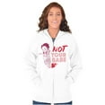 thumbnail image 4 of Betty Boop Biker Not Your Babe Zip Hoodie Sweatshirt Women Brisco Brands S, 4 of 5