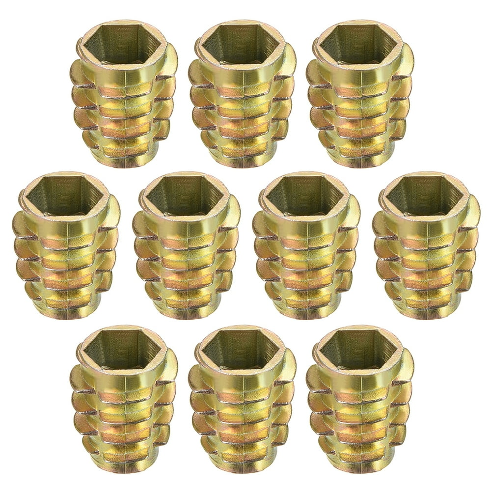 Threaded Insert Nuts Zinc Alloy HexFlush M10 Internal Threads 20mm