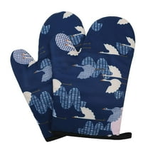 Heat Resistant Oven Gloves 2 Pieces, Kitchen Cooking Microwave Oven Mitts with Non-Slip Grip, Thermal Insulated Pot Holders for Baking and Grilling, Protective Cooking Gloves for Safe Food Handling