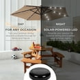 thumbnail image 3 of Best Choice Products 7.5ft Outdoor Solar Patio Umbrella for Deck, Pool w/ Tilt, Crank, LED Lights - Tan, 3 of 7