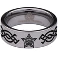 thumbnail image 2 of Celtic Star Tungsten Carbide Ring, 2 of 9