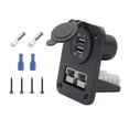 thumbnail image 2 of figatia Double USB Charger Plug Socket Panel 12-24V 50Amp for Boat Buses Sturdy, 2 of 9