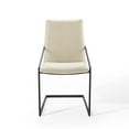 thumbnail image 5 of Modway Pitch Upholstered Fabric Dining Armchair in Black Beige, 5 of 7