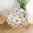 thumbnail image 6 of Fall Tablecloth Round 70 Inch Burnt Orange Watercolor Maple Leaves Table Cloth,Stain Resistance Polyester Thanksgiving Harvest Table Covers for Kitchen Dining,Small Tablecloth for Party Picnic, 6 of 6