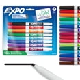 thumbnail image 1 of EXPO Dry Erase Markers, Low Odour Ink, Fine Tip, Assorted Colours, 16 Count, 1 of 7