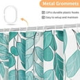 thumbnail image 3 of Teal Eucalyptus Shower Curtain for Bathroom, Watercolor Leaves on The Top Plant Shower Curtain Floral Botanical Decorative Fabric Shower Curtain Set with Hooks 72x72 Inch, 3 of 6