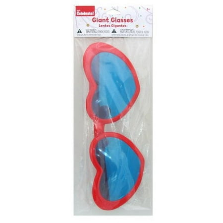 Way to Celebrate Red Heart Giant Glasses