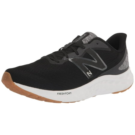 New Balance Men's Fresh Foam Arishi V4 Running Shoe, Black/Silver Metallic/Gum 2, 10.5