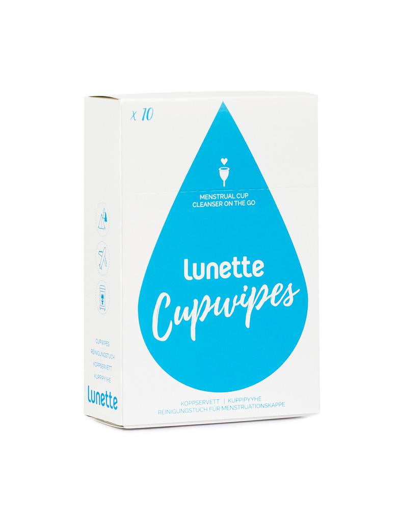 Lunette cup cleaning wipes, 10 pack
