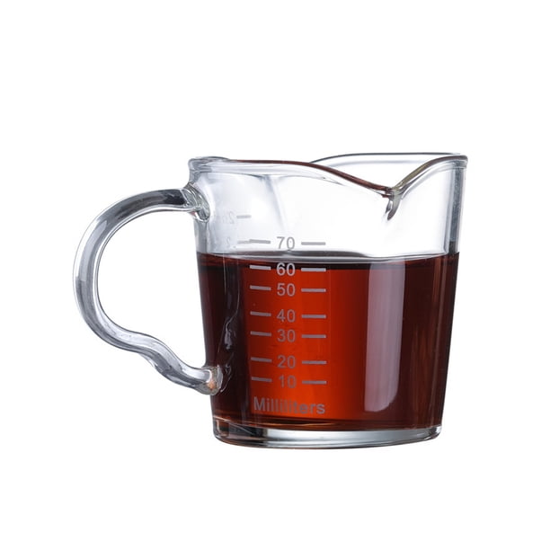 Wosthever Olla de leche taza resistente al calor de doble boca para verter café sin esfuerzo taza medidora graduada Cocina y Comedor