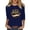 Blue, variant on Women's Summer Tees Crew Neck 3/4 Length Sleeve Print Pullover Tops Vintage Casual 1976 Graphic T Shirts (XL, Pink)