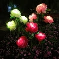 thumbnail image 2 of Naiovety El jardín solar de la flor de la peonía enciende la decoración al aire libre con la lámpara suave de las luces de la flor de la Jardín y Patio, 2 of 6