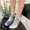 Gray GY, variant on Shirt Collar Button Design Ankle Socks Fashion Lapel Cuff Trendy Calf Socks Soft Crew Sock Women’s Spring Summer Casual Dress Office Comfortable Novelty Accessories White