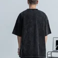 thumbnail image 6 of Men's Washed T Shirt Summer vintage Casual T-shirt  Loose TShirts Women Black Acid Wash Y2k Short Sleeve Hip Hop Streetwear Tees, 6 of 8