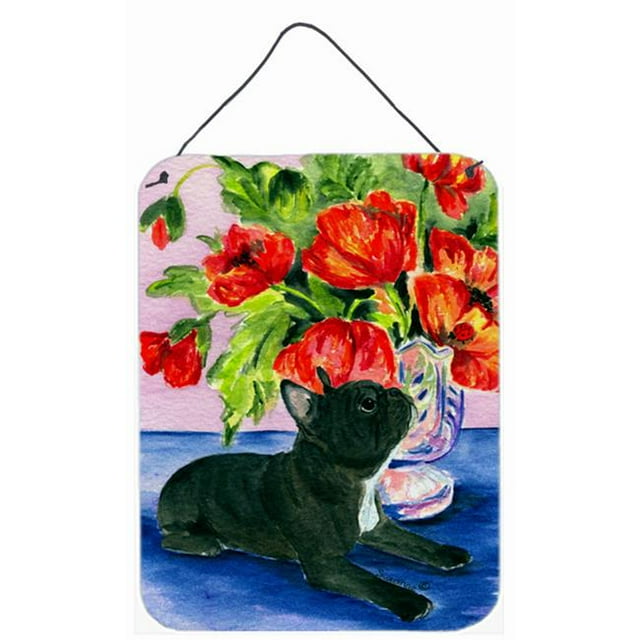 Bouledogue Français Aluminium Métal Mur Ou Porte Suspendus Imprimés