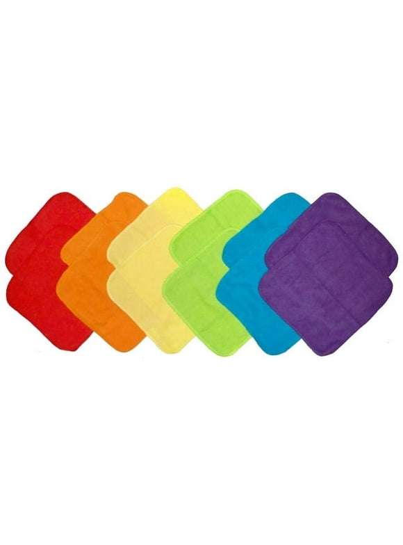 Neat Solutions Solid Bright Knit Terry Washcloth Set 12 Pack