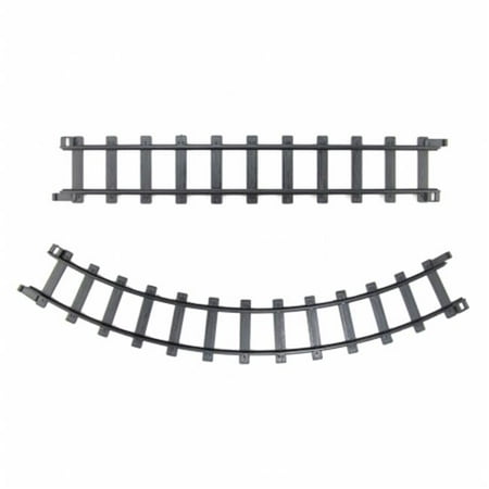 Pack of 12 Black Replacement Train Set Track Pieces - 2
