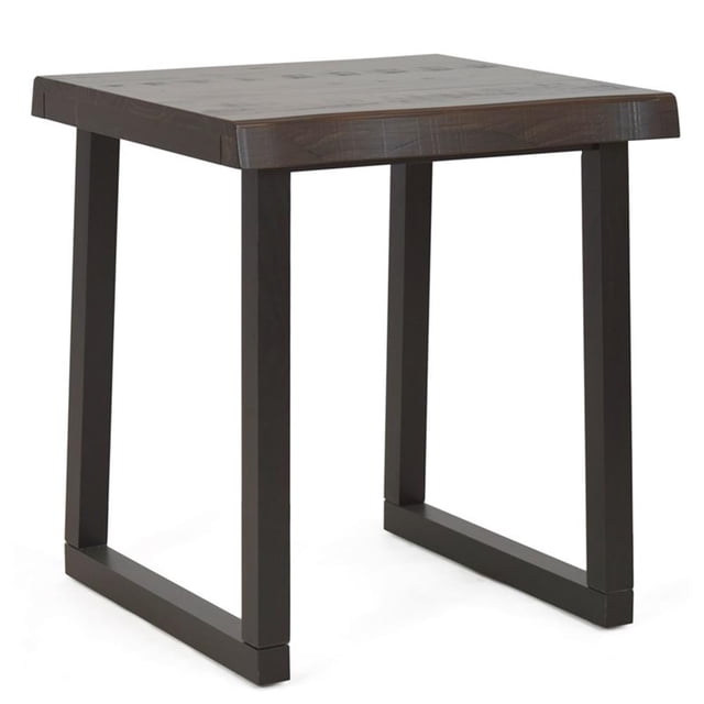 Jennings Table d'Appoint en Bois de Cerisier et d'Ébène à Bord Vivant