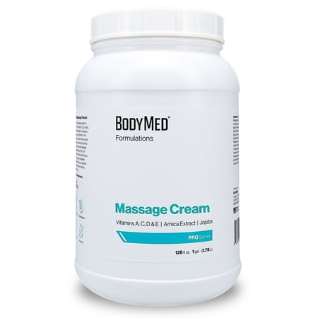 BodyMed Formulations Massage Cream, 1 gal. – Fragrance-Free, All-Natural Cream for Massage Therapy – Leaping Bunny Certified – with Arnica Extract & Jojoba – Non-Staining, & Paraben Free