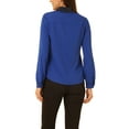 thumbnail image 3 of INSPIRE CHIC Women's Button Down Shirt Long Sleeve Work Peter Pan Collar Blouse Tops XL Royal Blue, 3 of 5